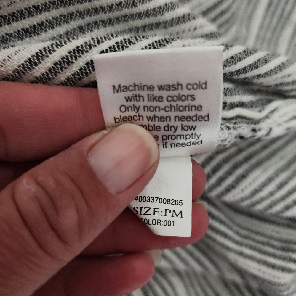 Sonoma gray stripe gauze popover size mp - Picture 8 of 8